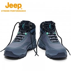 Jeep吉普登山鞋男 防水防滑健身运动男鞋防撞护脚减震耐磨作训鞋户外防寒保暖旅行徒步鞋 p2310911606 桔黄/荧光绿/深灰 尺码40-45 下单请备注颜色尺码