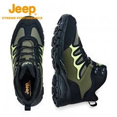 Jeep吉普登山鞋男 防水防滑健身运动男鞋防撞护脚减震耐磨作训鞋户外防寒保暖旅行徒步鞋 p2310911617 灰色/卡其/军绿 尺码39-45下单请备注颜色尺码