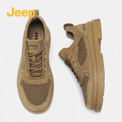 JEEP吉普男鞋低帮户外工装马丁鞋男春秋网面运动休闲潮鞋 C231M05287 沙色/卡其色 39-44 下单请备注颜色尺码