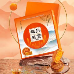 来伊份 核月共赏·月圆经典月饼礼盒4颗480g 6933211400106