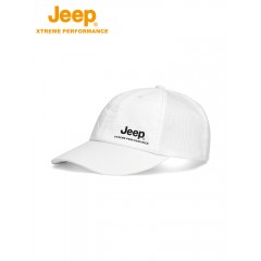 JEEP加长帽檐棒球帽户外防晒速干鸭舌帽女白色太阳帽高尔夫运动帽 J123078989 白色 /黑色 56-60cm 可调节 下单请备注颜色