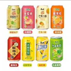 康师傅 冰红茶柠檬味/酸梅汤/冰糖雪梨/金桔柠檬/鲜果橙/水蜜桃/蜂蜜柚子/水晶葡萄/芒果小酪果汁饮料1箱*24听*310ml 可选下单备注类型