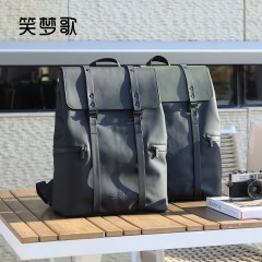 笑梦歌开盖有喜潮流双肩包 MG8014 28.5*12.5*40cm 深夜绿/永恒黑 下单请备注颜色
