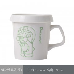 哆啦A梦 俏皮带盖杯N201-1带盖杯 红/棕/绿/蓝可选下单备注颜色