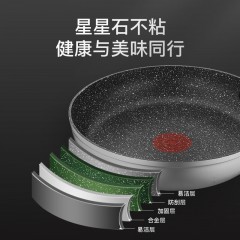 苏泊尔（SUPOR）煎锅星星石系列不粘平底锅火红点聚油家用煎饼煎蛋锅牛排锅 PJ26W8有盖26cm 6950885562213