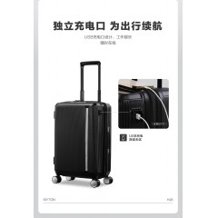 新秀丽MYTON四轮旋转拉杆箱哑光黑55/20 HJ8*39004 5400520164971