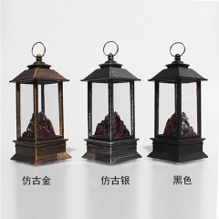 昶发 仿真火堆壁炉小风灯黑炭火火焰灯摆件装饰品 金色/黑色/银色 可选下单备注颜色