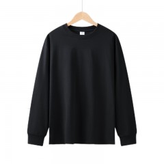 小野日记 螺纹袖口长袖T恤 XY-F3106 S.M.L.XL.2XL 黑色.白色.克莱因蓝.烟灰.樱花粉.雾霾蓝下单备注尺码颜色