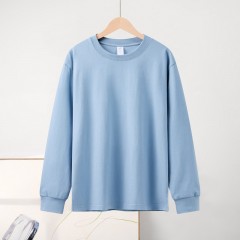 小野日记 螺纹袖口长袖T恤 XY-F3106 S.M.L.XL.2XL 黑色.白色.克莱因蓝.烟灰.樱花粉.雾霾蓝下单备注尺码颜色