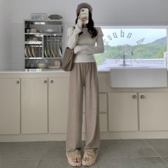 小野日记 阔腿裤 XY-F1211 S.M.L..XL（长裤，加长裤） 粉色，卡其色，米白色，深灰色，黑色下单备注尺码颜色