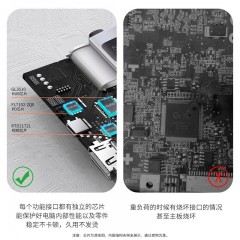 倍思 金属微光系列 四合一多功能Type-C HUB 扩展坞CAHUB-CY0G 深空灰6953156204621