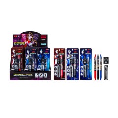 一正 奥特曼自动铅笔橡皮套装1卡YZ7136 0.5mm/YZ7136-2  0.7mm 可选下单备注类型