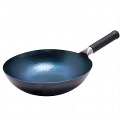 金卫德 章丘铁锅--合佳欢喜 JWD-002 32cm锅把一体鱼鳞蓝锅 6975804410024