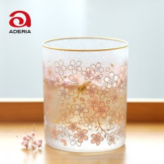 石塚硝子aderia 印花磨砂玻璃杯日式清酒杯 6527