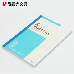 晨光（M&G）APYJX411 A5无线装订本100页商务软抄记事本 办公学习用学生笔记本单线本5本装 6953787337958