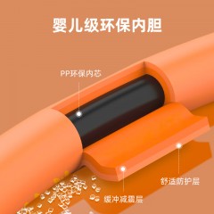 西屋（Westinghouse） 软呼啦圈瘦 肚子减肥瘦腰男女儿童成人可拆卸便携按摩加厚泡棉 MF07橙灰