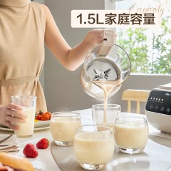 小熊（Bear）低音降噪破壁机 1.5L家用可拆洗豆浆机 多功能全自动米糊机 五谷杂粮料理机榨汁机41分贝PBJ-D08T1 6940971255549