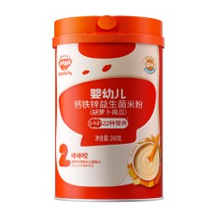 秋田满满 婴幼儿钙铁锌益生菌米粉 胡萝卜南瓜/蓝莓草莓 268g*2 可选下单备注口味