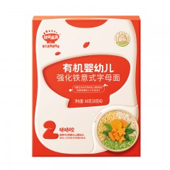 秋田满满 有机婴幼儿强化铁意式字母面160g*2