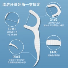 牙博士超高拉力细滑牙线棒100支（单支独立包装）