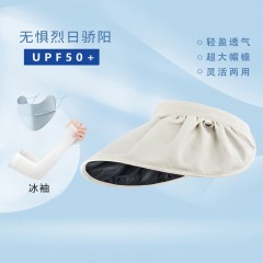 EILEI 1058黑胶帽出行防晒套装（防晒帽+防晒口罩+冰袖） 6976502770007