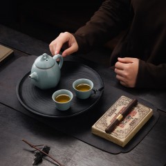 宏裕  龙腾·皮盒茶与壶套装 货号：HYCY1016 (5头) 6973861390976