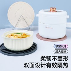 格瑞亚GRAREY 硅胶隔热垫MNS-311 L号1包3片装6975217181375 米白/棕红/灰色 可选下单备注颜色