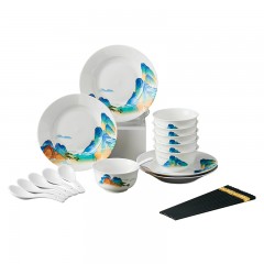 唯都国风千里江山餐具22头W-CJ322（