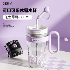 格沵可口可乐联名款冰霸水杯800ml  GE-CK24SS-S73系列(腹黑莓莓/西瓜啵啵/青提椰椰/芝士萄萄可选)下单备注颜色