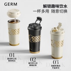 格沵GERM米奇系列闪耀咖啡杯500ml GE-DS22AW-K12黑奢金6975061452720/白奢金6975061452737下单备注颜色