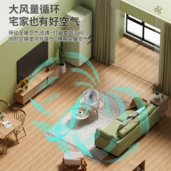 捷博 桌面风扇S21 白蓝/白绿/白粉 可选下单备注颜色