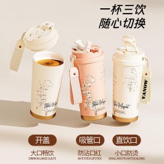 Vanow 铃兰保温杯陶瓷内胆咖啡杯500ml VO-LL50B-C 6931462804711 白金、茶白、雾粉 下单备注颜色