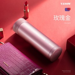 Vanow 格纹皮盖款500ml VO-SW-01 6931462800829 绅士黑，枪灰色，名流咖，钢本色，玫瑰金，爵士金，英格蓝，素雅白下单备注颜色