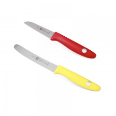 双立人（ZWILLING）德国彩色刀具2件套蔬菜刀+番茄刀32874-006-722