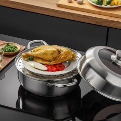 康巴赫臻味不锈钢蒸汤锅KBH-T26Z  内26cm（外28cm）  6957929927243