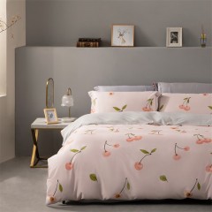 水星家纺 全棉抗菌四件套DH温柔甜心-S04（被套200cmx230cm）粉色 124421 / 6942005902160