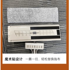 德升DESECCI 免手洗平板拖把懒人擦地拖把2块拖布自挤水拖地神器 米色 DS-TB303