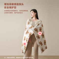即品 小熊拉毛印花盖毯150*80 6972710392994