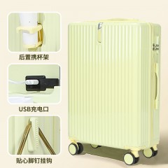 圣夫妮20寸时尚杯架款轻音万向轮拉杆箱登机箱SFN997-20黑/深灰/粉/浅黄/淡蓝/白/灰蓝6972773223778