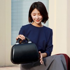圣夫妮14寸平面时尚拉链款居家旅行化妆箱SFN9981-14粉/白/浅蓝/银/黑/红6972773223532
