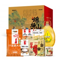 【陇间柒月】千秋诗颂·锦绣山河A2  六月富硒大米2.5kg 玉米胚芽油1.8L 富硒小麦粉1kg 红枣香菇等6975316444432