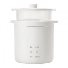 olayks.立时1.2L迷你电饭锅(带pp蒸笼)陶白OLK-05-02A DFB04003
