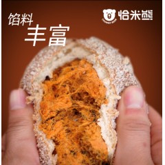 恰米熊 全麦黑巧芝士肉松碱水棒8个 80g/个/袋*8个   偏远需另加运费