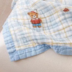 悠梦嘉居 YB-1513 婴童全棉六层毛巾被 150*200 寂寞熊（内蒙、新疆、西藏、青海、宁夏、甘肃运费另算）