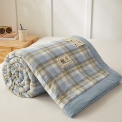 悠梦嘉居 YB-15053 疆来水洗棉花被 200*230 大蓝格（内蒙、新疆、西藏、青海、宁夏、甘肃运费另算）