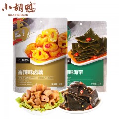 小胡鸭卤味休闲零食组合一 (海带片+卤藕)