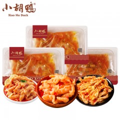小胡鸭卤味休闲零食组合二十四 (柠檬酸辣去骨凤爪+蒜香香辣去骨凤爪+蒜香香辣去骨鸭掌)