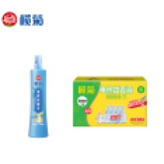 榄菊蚊液(无香无味)(33mL×4+送直插器) ➕ 榄菊195ml清新花香驱蚊花露水喷雾*2