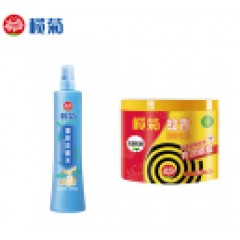 榄菊蚊香加大盘40单圈/筒 无烟型 ➕ 榄菊195ml清新花香驱蚊花露水喷雾