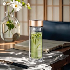 双晗 双层高硼硅玻璃杯 SH-5402 300ML 金色/6971292372066